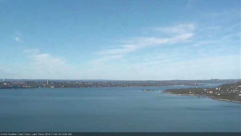 Lake Travis webcam, November 4, 2018 9:15 AM CT