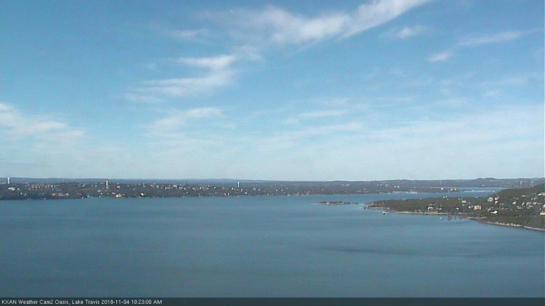 Lake Travis webcam, November 4, 2018 9:25 AM CT