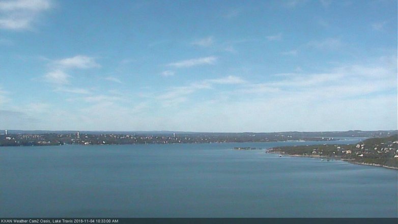 Lake Travis webcam, November 4, 2018 9:35 AM CT