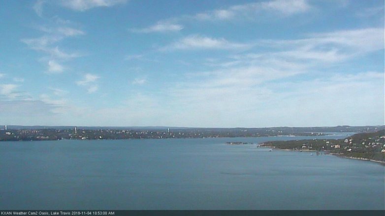 Lake Travis webcam, November 4, 2018 9:55 AM CT