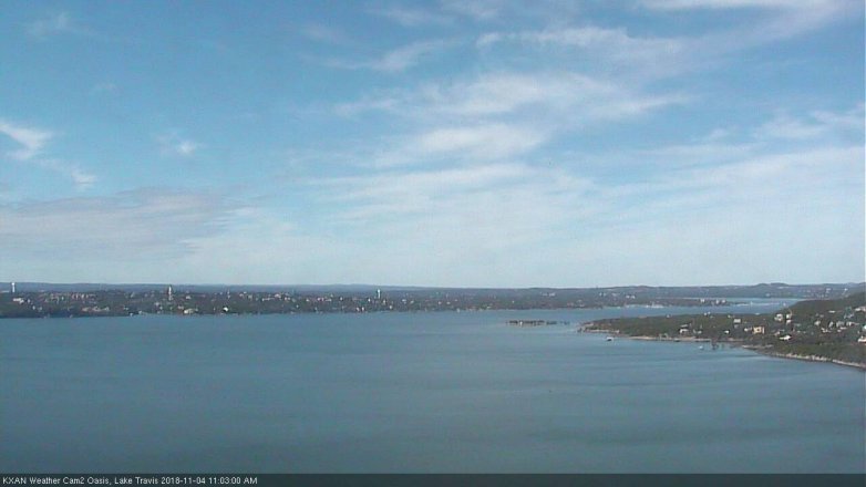 Lake Travis webcam, November 4, 2018 10:05 AM CT