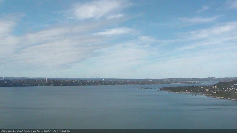 Lake Travis webcam, November 4, 2018 10:15 AM CT