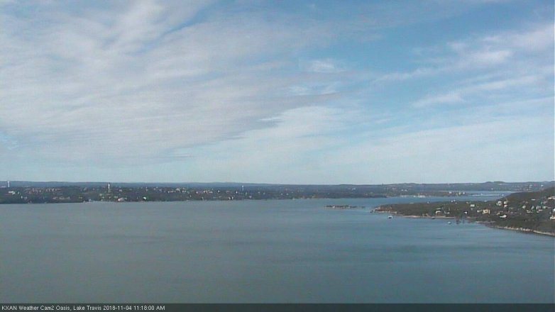 Lake Travis webcam, November 4, 2018 10:20 AM CT
