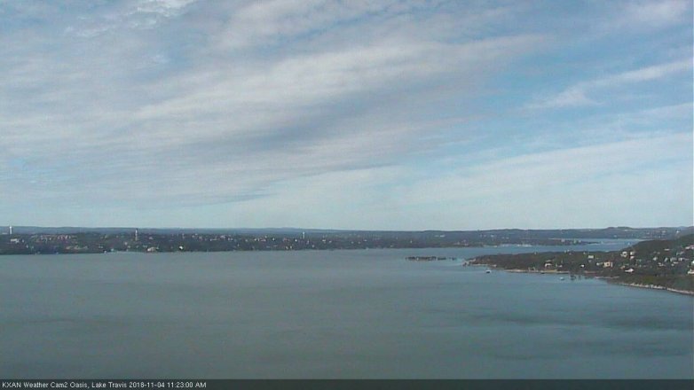 Lake Travis webcam, November 4, 2018 10:25 AM CT