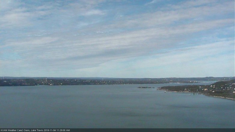 Lake Travis webcam, November 4, 2018 10:30 AM CT