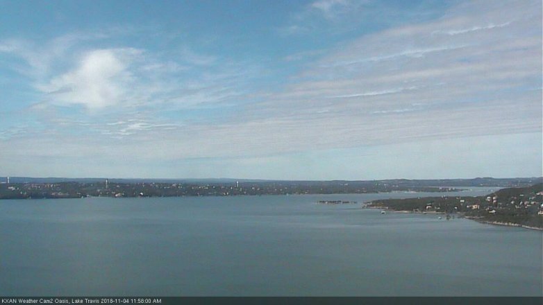 Lake Travis webcam, November 4, 2018 11:00 AM CT