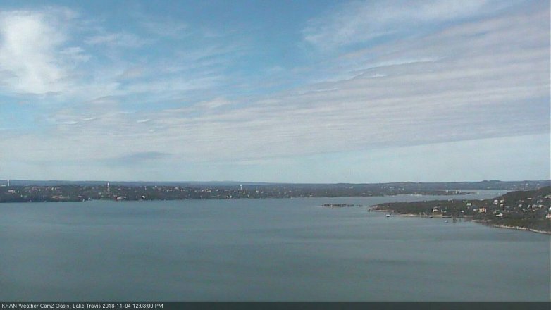 Lake Travis webcam, November 4, 2018 11:05 AM CT