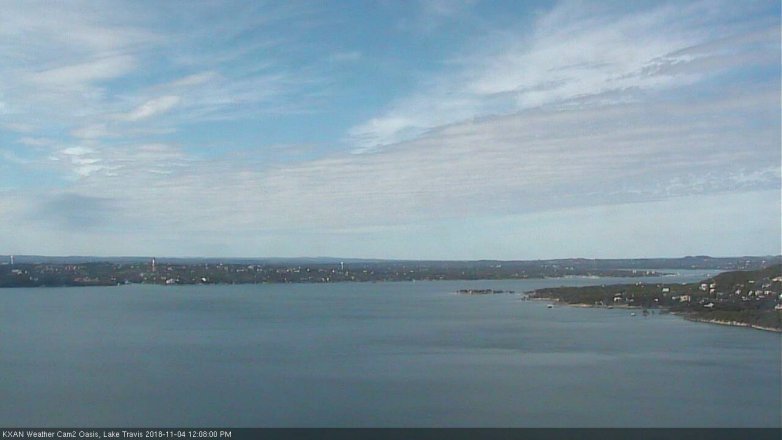 Lake Travis webcam, November 4, 2018 11:10 AM CT