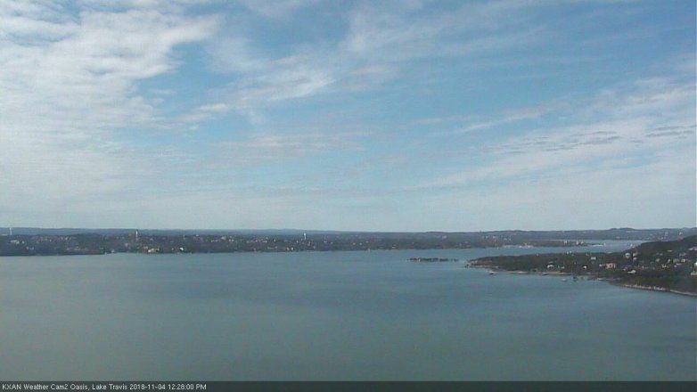 Lake Travis webcam, November 4, 2018 11:30 AM CT