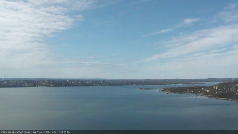 Lake Travis webcam, November 4, 2018 11:40 AM CT