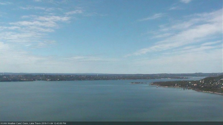 Lake Travis webcam, November 4, 2018 11:45 AM CT