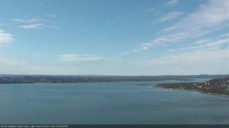 Lake Travis webcam, November 4, 2018 11:55 AM CT
