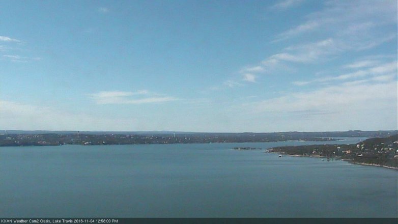 Lake Travis webcam, November 4, 2018 12:00 PM CT