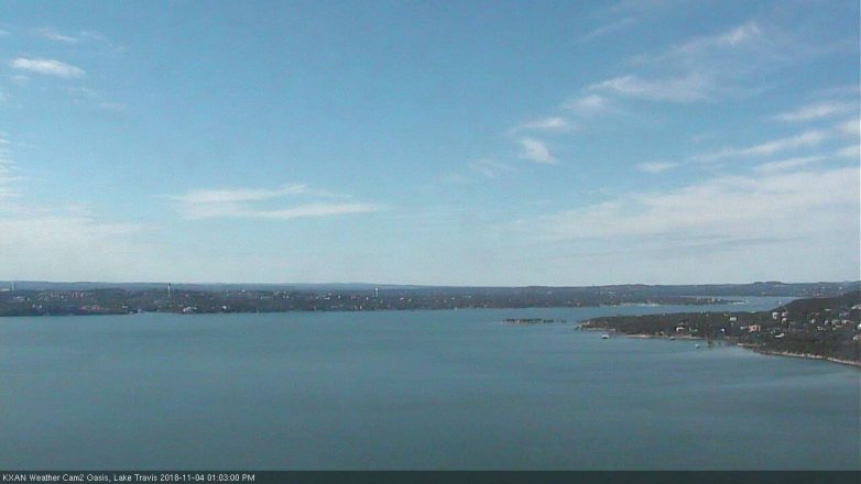 Lake Travis webcam, November 4, 2018 12:05 PM CT