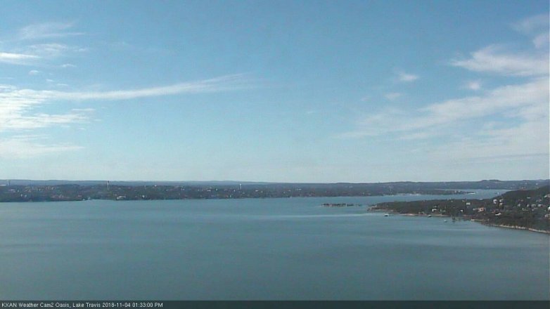 Lake Travis webcam, November 4, 2018 12:35 PM CT