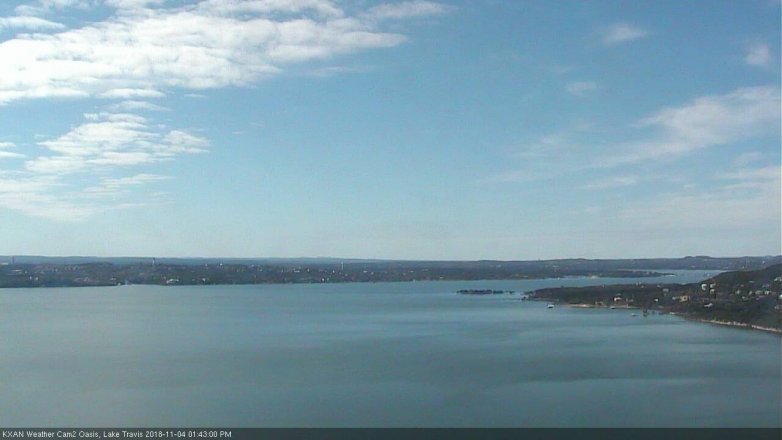 Lake Travis webcam, November 4, 2018 12:45 PM CT