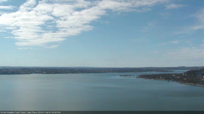 Lake Travis webcam, November 4, 2018 12:55 PM CT