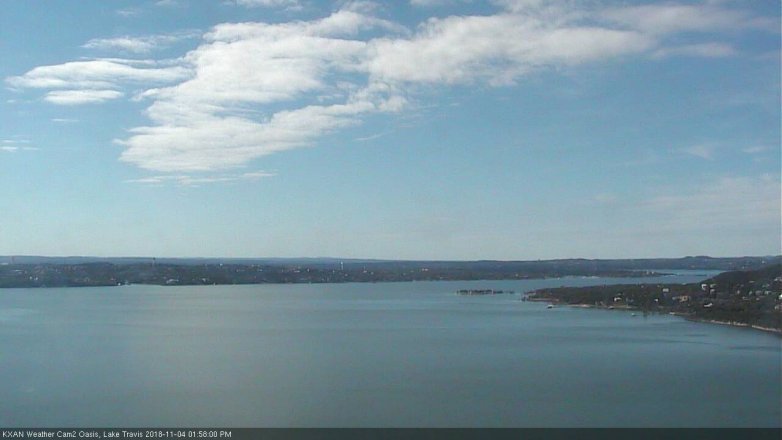 Lake Travis webcam, November 4, 2018 1:00 PM CT