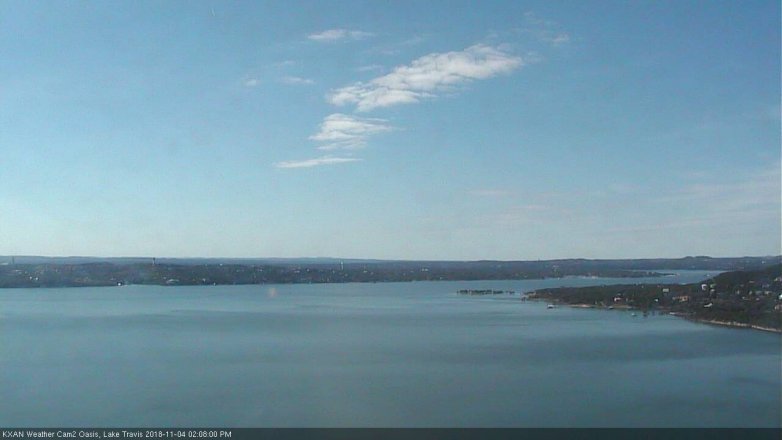 Lake Travis webcam, November 4, 2018 1:10 PM CT