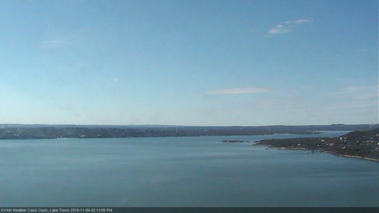 Lake Travis webcam, November 4, 2018 1:15 PM CT
