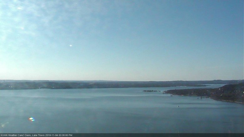 Lake Travis webcam, November 4, 2018 2:40 PM CT