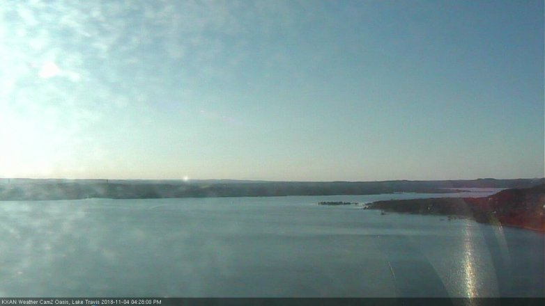 Lake Travis webcam, November 4, 2018 3:30 PM CT