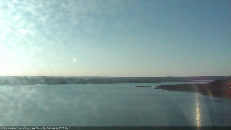 Lake Travis webcam, November 4, 2018 3:35 PM CT