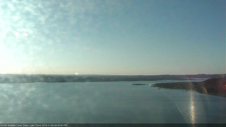 Lake Travis webcam, November 4, 2018 3:40 PM CT
