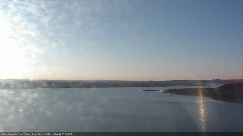 Lake Travis webcam, November 4, 2018 4:00 PM CT