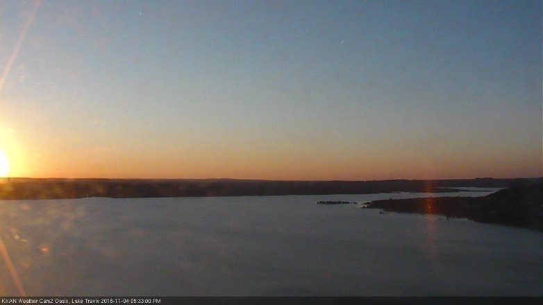 Lake Travis webcam, November 4, 2018 4:35 PM CT