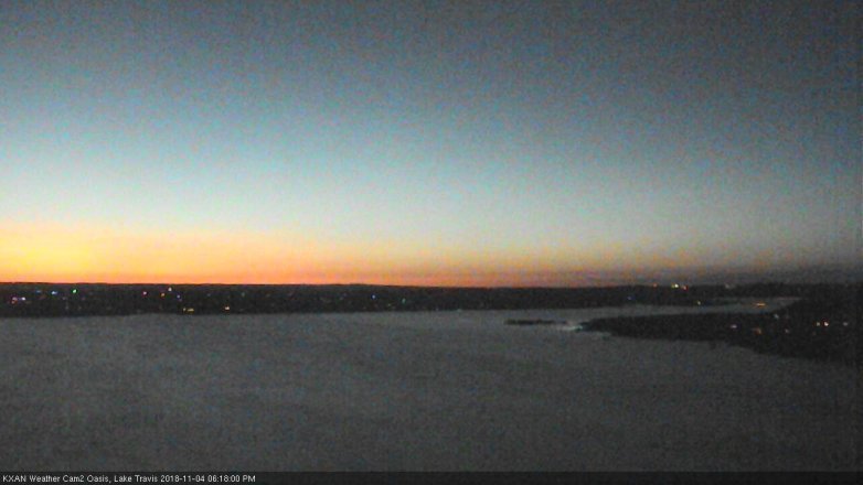 Lake Travis webcam, November 4, 2018 5:20 PM CT
