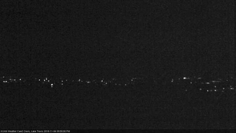 Lake Travis webcam, November 4, 2018 9:00 PM CT