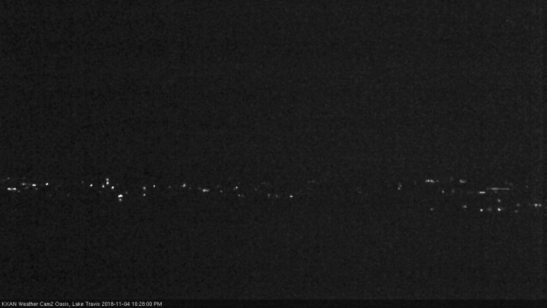 Lake Travis webcam, November 4, 2018 9:30 PM CT