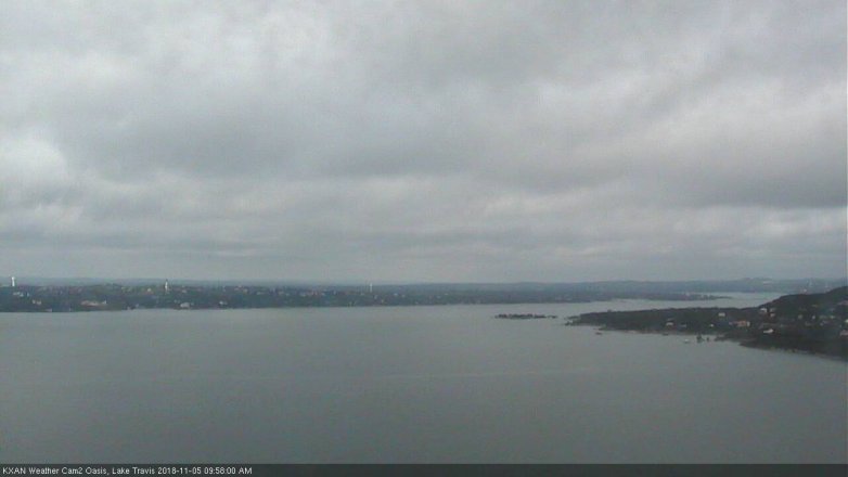 Lake Travis webcam, November 5, 2018 9:00 AM CT