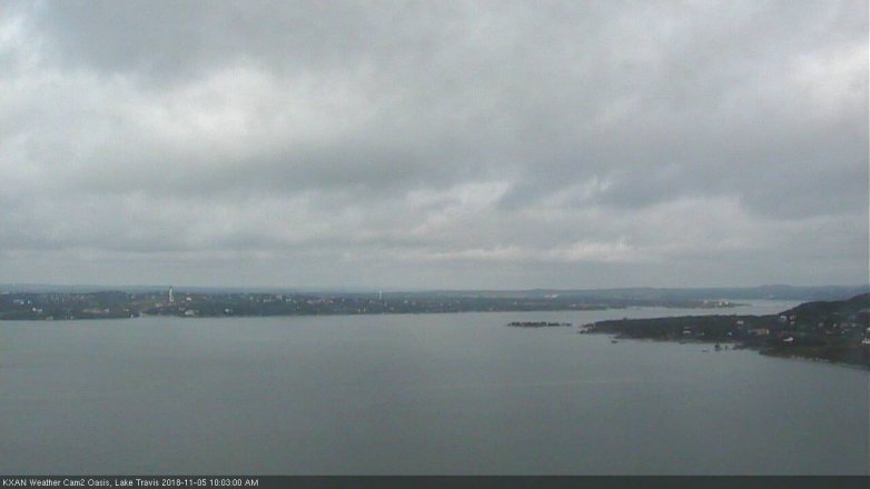 Lake Travis webcam, November 5, 2018 9:05 AM CT