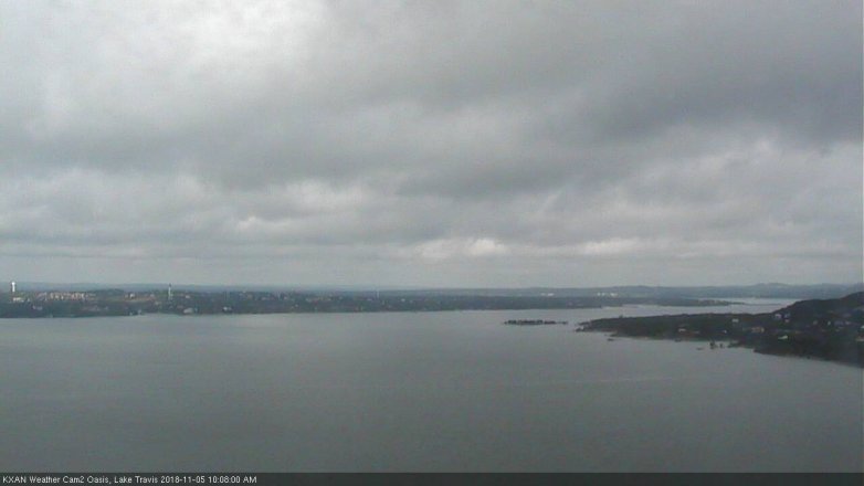Lake Travis webcam, November 5, 2018 9:10 AM CT