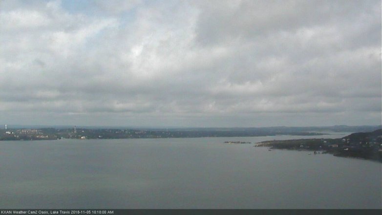 Lake Travis webcam, November 5, 2018 9:20 AM CT