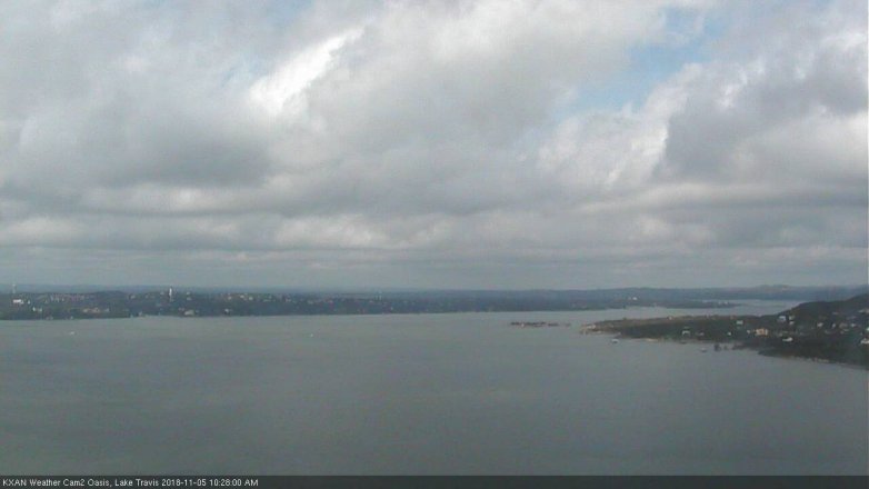 Lake Travis webcam, November 5, 2018 9:30 AM CT