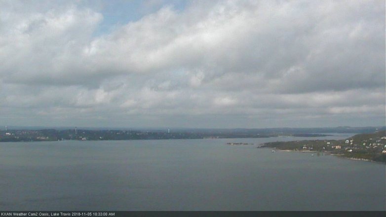 Lake Travis webcam, November 5, 2018 9:35 AM CT