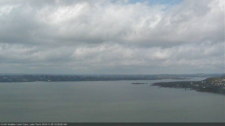 Lake Travis webcam, November 5, 2018 9:40 AM CT