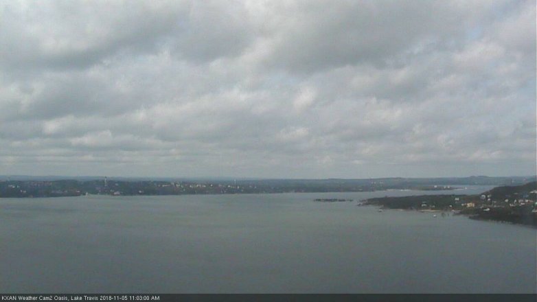 Lake Travis webcam, November 5, 2018 10:05 AM CT