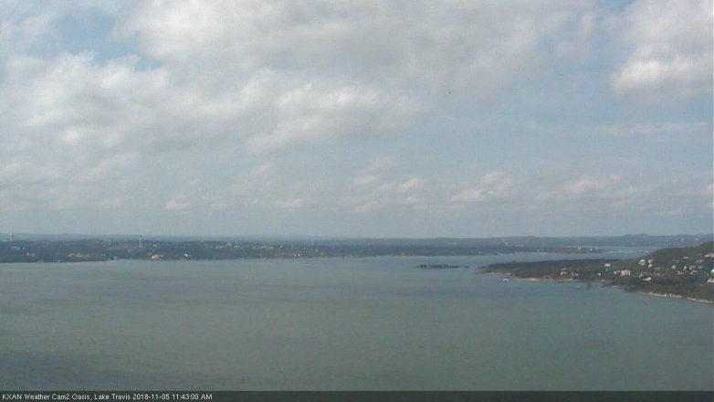 Lake Travis webcam, November 5, 2018 10:45 AM CT