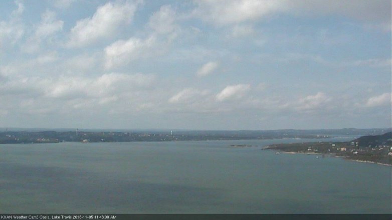 Lake Travis webcam, November 5, 2018 10:50 AM CT