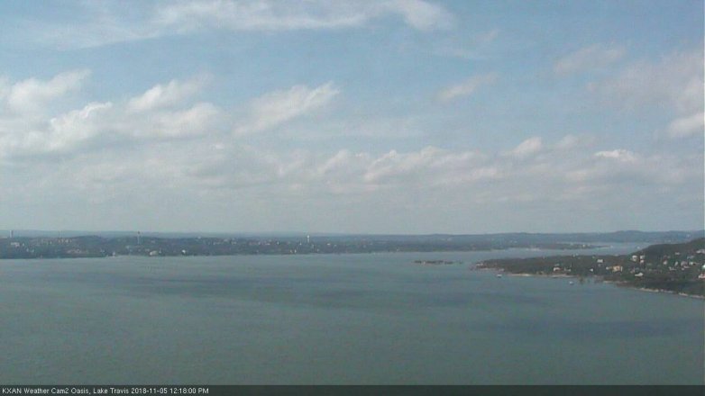 Lake Travis webcam, November 5, 2018 11:20 AM CT