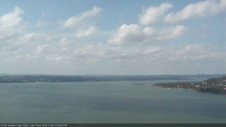 Lake Travis webcam, November 5, 2018 11:30 AM CT
