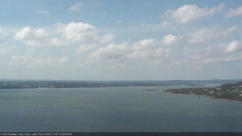 Lake Travis webcam, November 5, 2018 11:35 AM CT