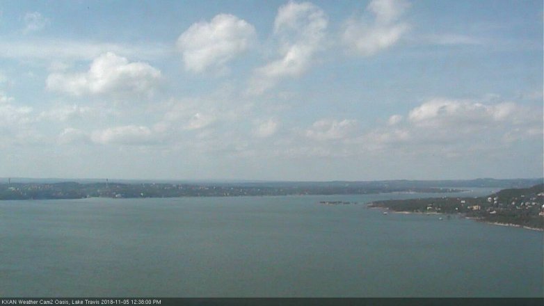 Lake Travis webcam, November 5, 2018 11:40 AM CT