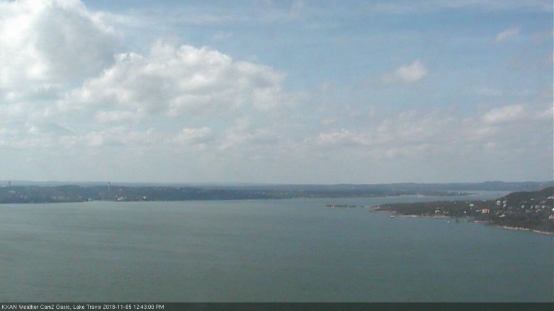 Lake Travis webcam, November 5, 2018 11:45 AM CT