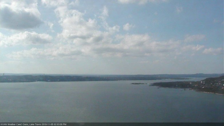 Lake Travis webcam, November 5, 2018 1:05 PM CT