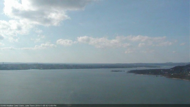 Lake Travis webcam, November 5, 2018 1:15 PM CT